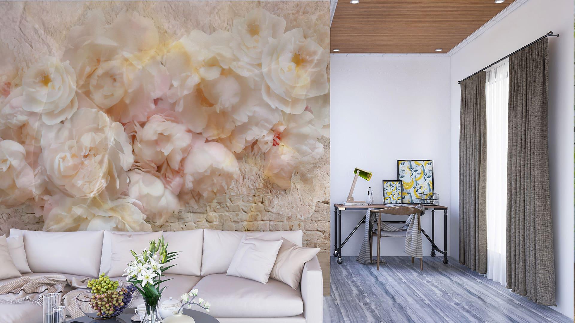 Фотообои флизелиновые Styleo Print-walls Цветочная стена 0688 400х250 см (Pw-0688/4)