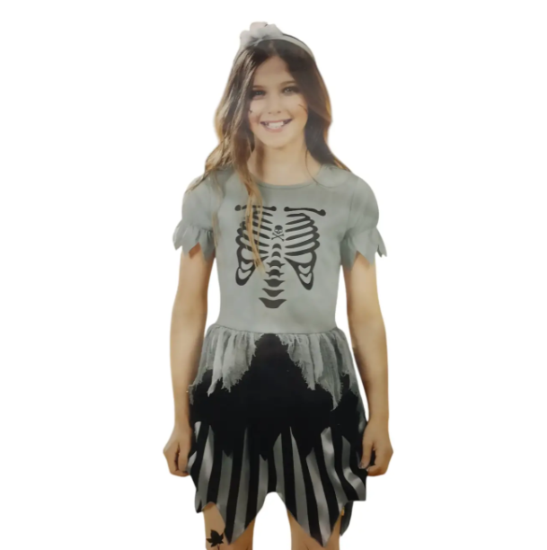 Костюм для Хэллоуина для девочки Пиратка М Серо-черный (145895)