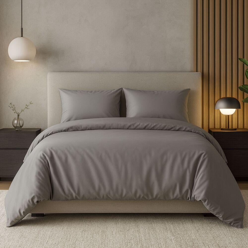 Комплект постельного белья евро IDEIA премиум сатин хлопок пододеяльник 200x220 см/2 наволочки 50x70 см Серо-бежевый (26848) - фото 8 Комплект постельного белья евро IDEIA премиум сатин хлопок пододеяльник 200x220 см/2 наволочки 50x70 см Серо-бежевый (26848) - фото 8