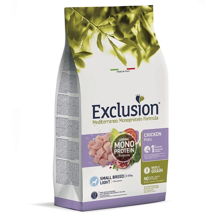Корм сухий Exclusion Light Chicken Small Breed для дорослих собак маленьких порід 2 кг Корм сухий Exclusion Light Chicken Small Breed для дорослих собак маленьких порід 2 кг