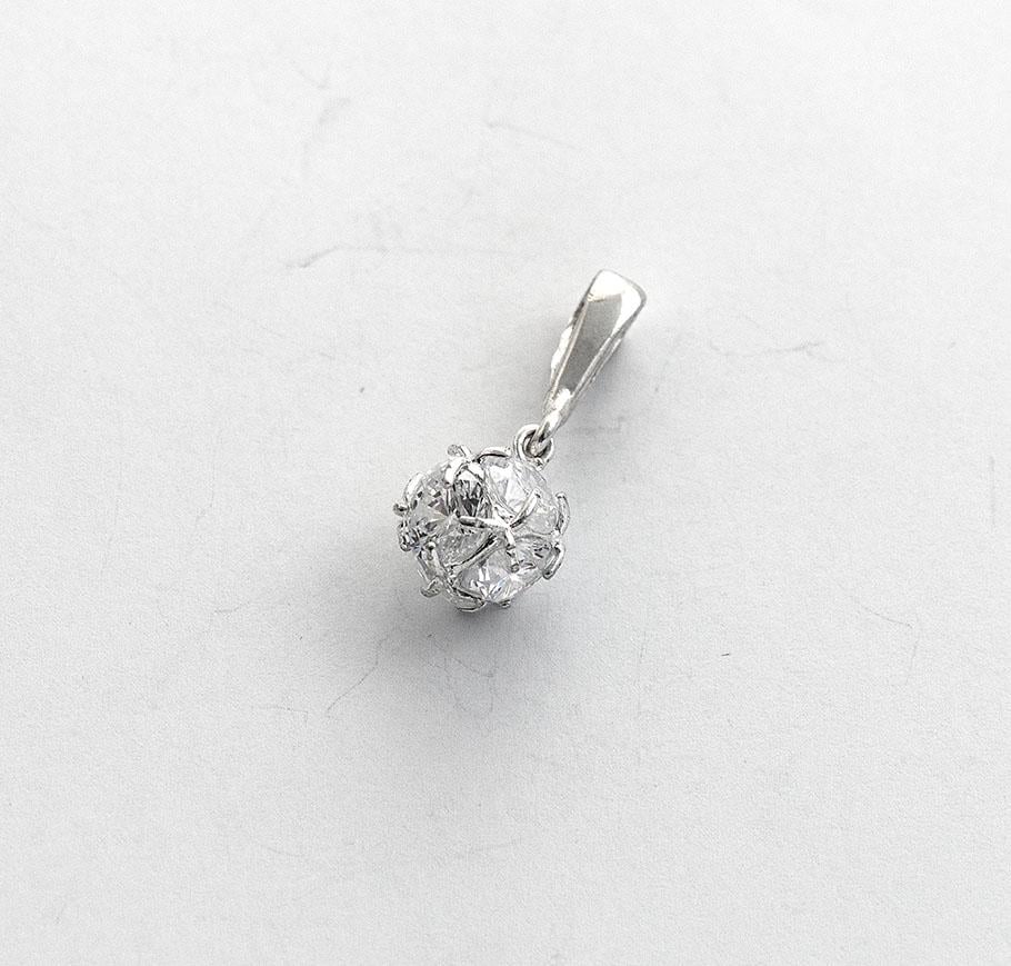 Кулон серебряный Maxi Silver 7977/1 с камнями Белый (88767)