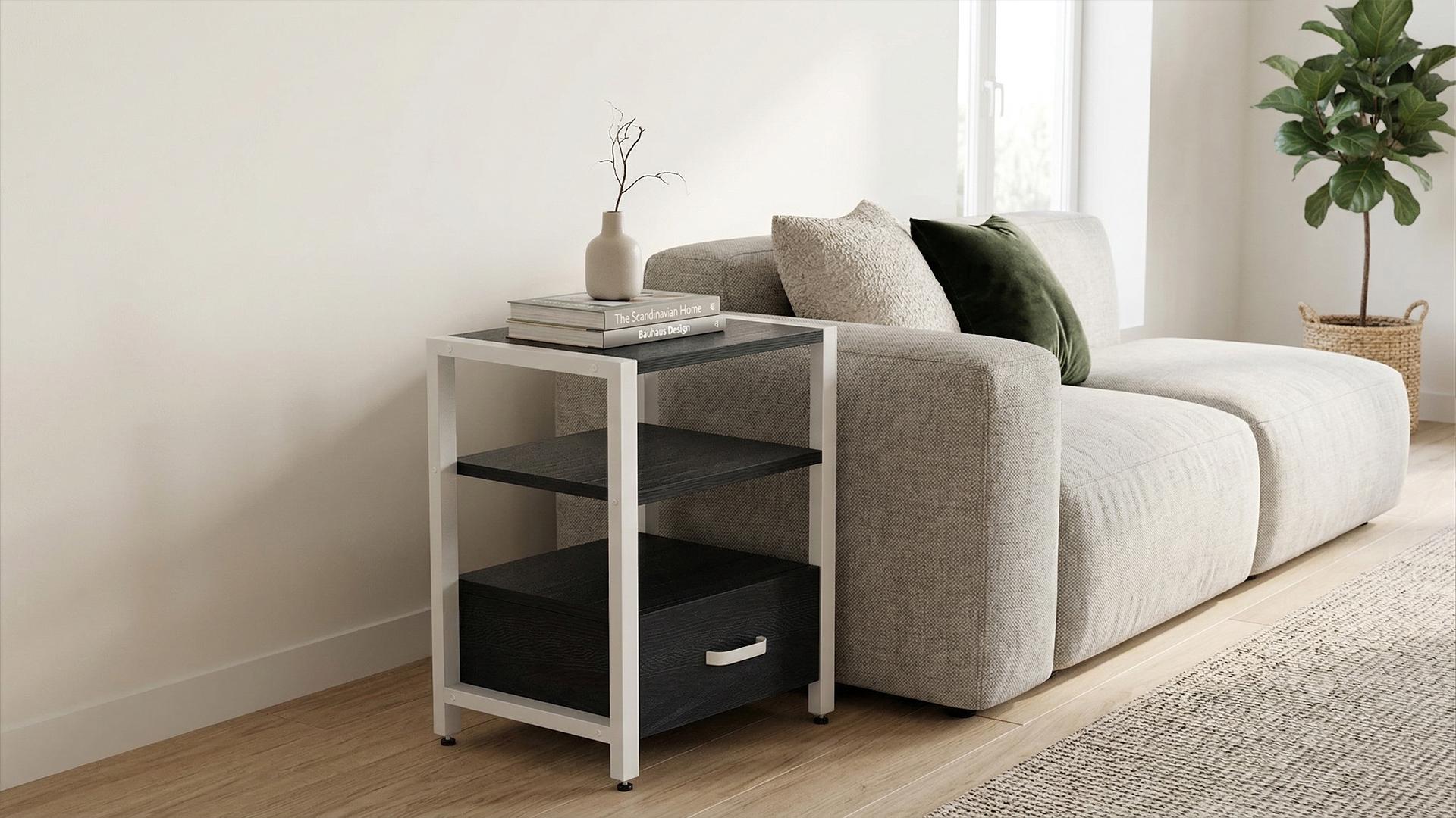 Тумба универсальная Ferrum-decor Вивьен ДСП 16 мм 1/1 50x41x40 белый/Каштан Арвадонна (FRD-107811)