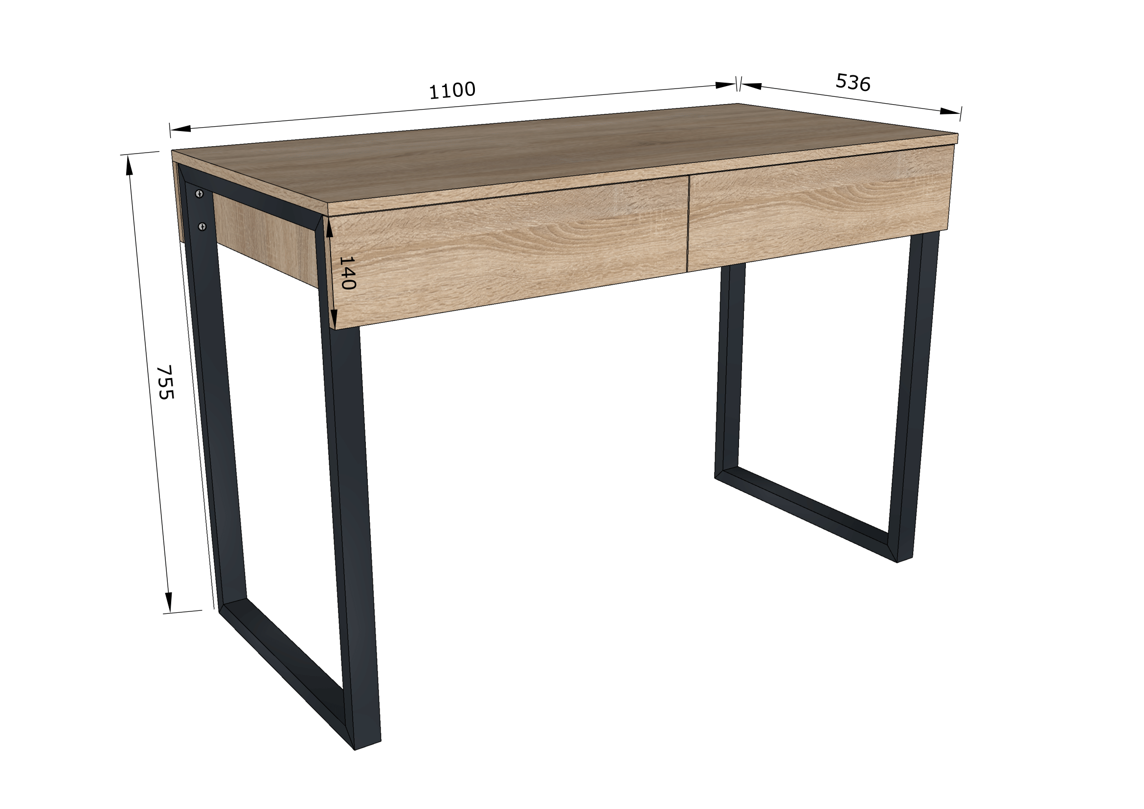 Письменный стол Moreli X-2 1100x760x536 мм Венге магия - фото 2