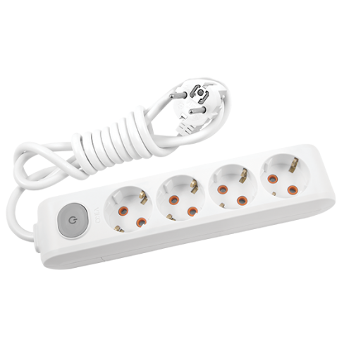 Удлинитель Viko Multi-Let с заземлением и кнопкой 4/5 м (88535)