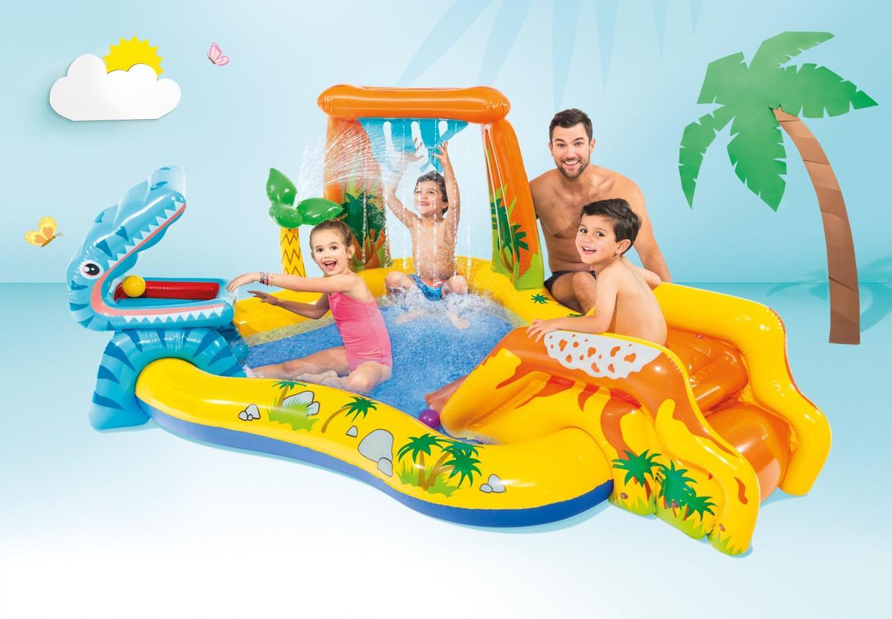 Бассейн надувной игровой Intex с горьким душем шариками от 3 лет 249х191х109 см - фото 2 Бассейн надувной игровой Intex с горьким душем шариками от 3 лет 249х191х109 см - фото 2