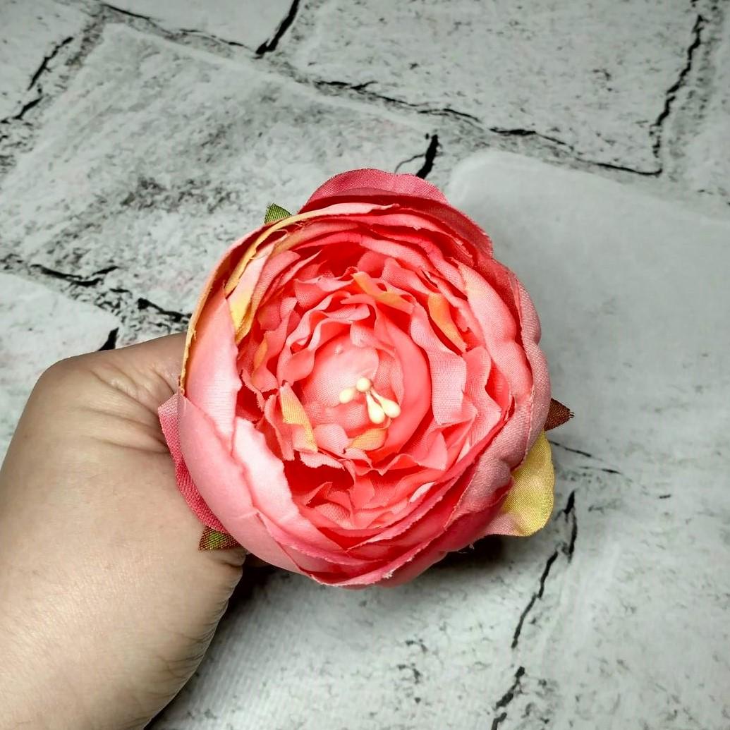 Искусственная головка Роза пионовидная диаметр 8 см Розовый (8502-0073) - фото 3