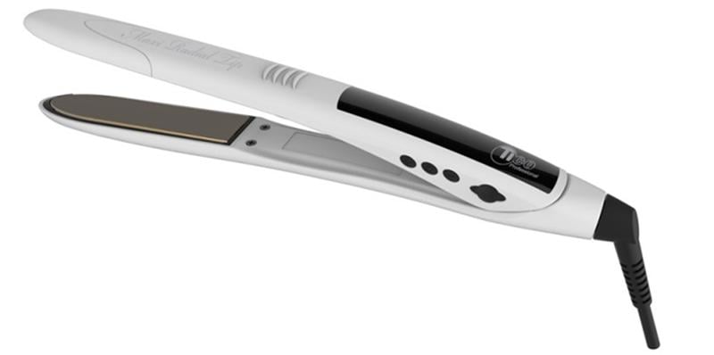 Випрямляч для волосся TICO Professional MAXI RADIAL TIP з титановими пластинами/LCD-дисплей 130–230° C Білий (62743)