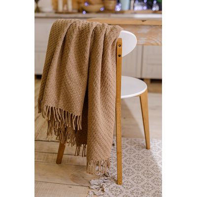 Плед симфония 140х190 см Бежевый - фото 4 Плед симфония 140х190 см Бежевый - фото 4