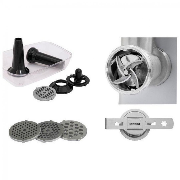 Електром'ясорубка Caso FW 2000 реверс насадки 2000 Вт 2,5 кг/хв (628678) - фото 7