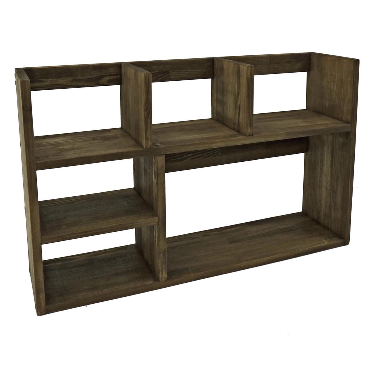 Полка-надстройка настольная из дерева Овелия палисандр (АКД-013502)