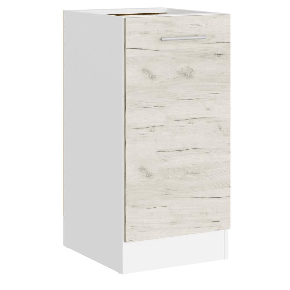 Кухонный модуль нижний Еверест Эко 400 без столешницы 40х46х82 см Дуб крафт Белый/Белый (DTM-071026)