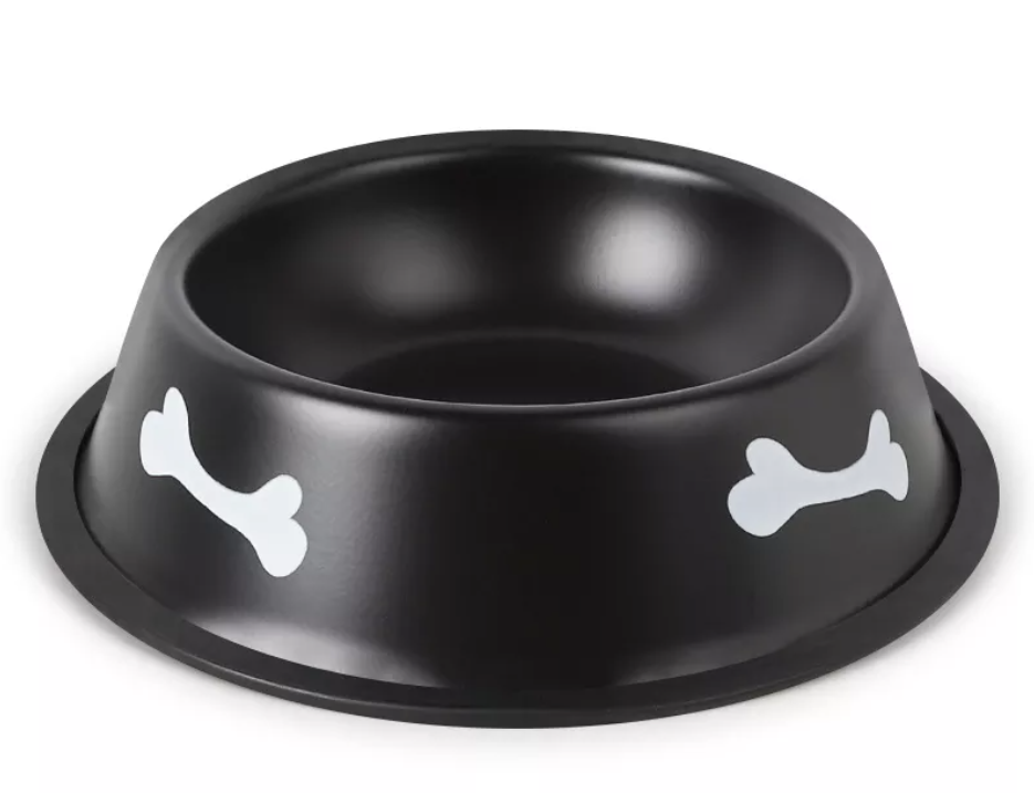 Миска для собак з нержавіючої сталі 0,2 л 18 см Чорний (2296441526) - фото 1