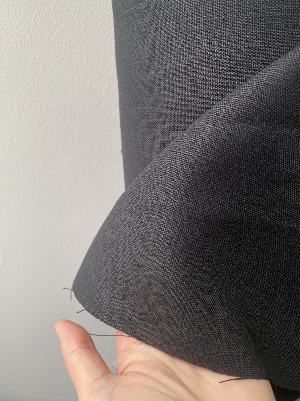 Ткань скатертная LINEN PLUS 100% лен 143 см 147/948 Черный - фото 3