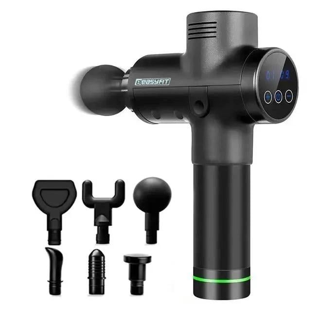 Масажний пістолет EasyFit Percussio для тіла з 6 насадками (EF-2073)