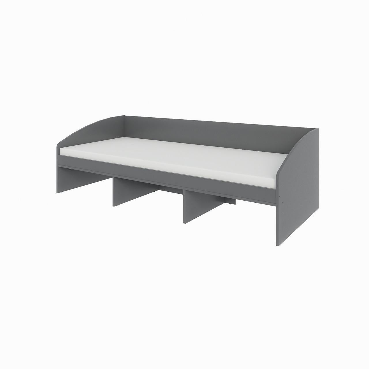 Ліжко Еверест Комфорт-3 суцільний щит 80x190 см Графітовий (ЕВ20700)