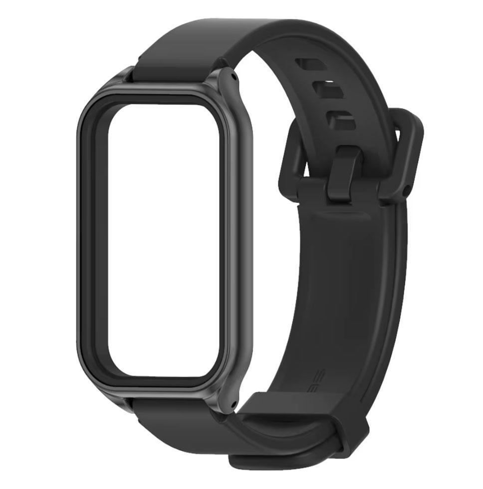 Ремешок силиконовый Mijobs Classic для фитнес браслета Xiaomi Smart Band 9 Active Black (2583012243) Ремешок силиконовый Mijobs Classic для фитнес браслета Xiaomi Smart Band 9 Active Black (2583012243)