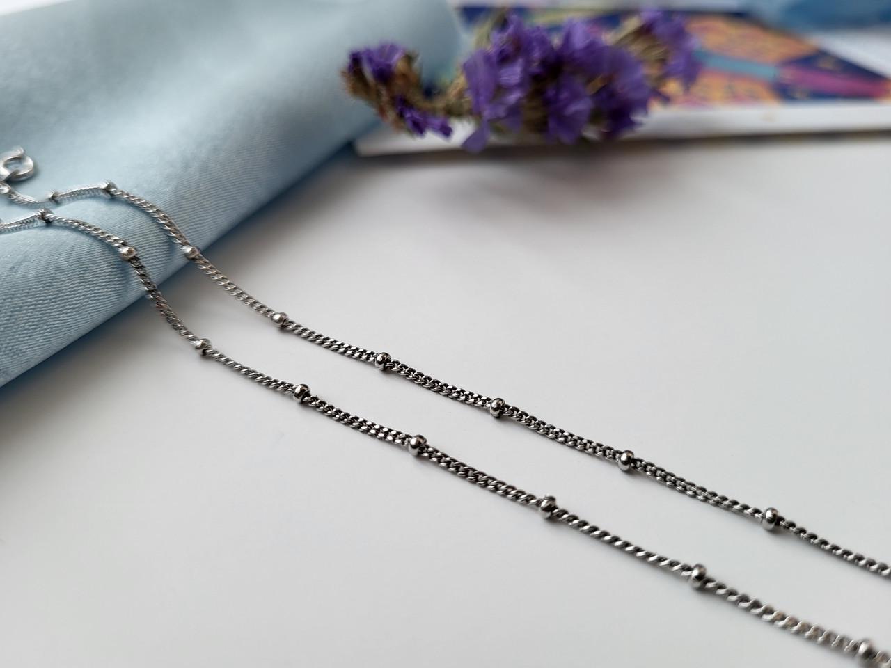 Цепочка серебряная Панцирь с шариками 45 см 925 пробы 2,70 г (225р1/45)