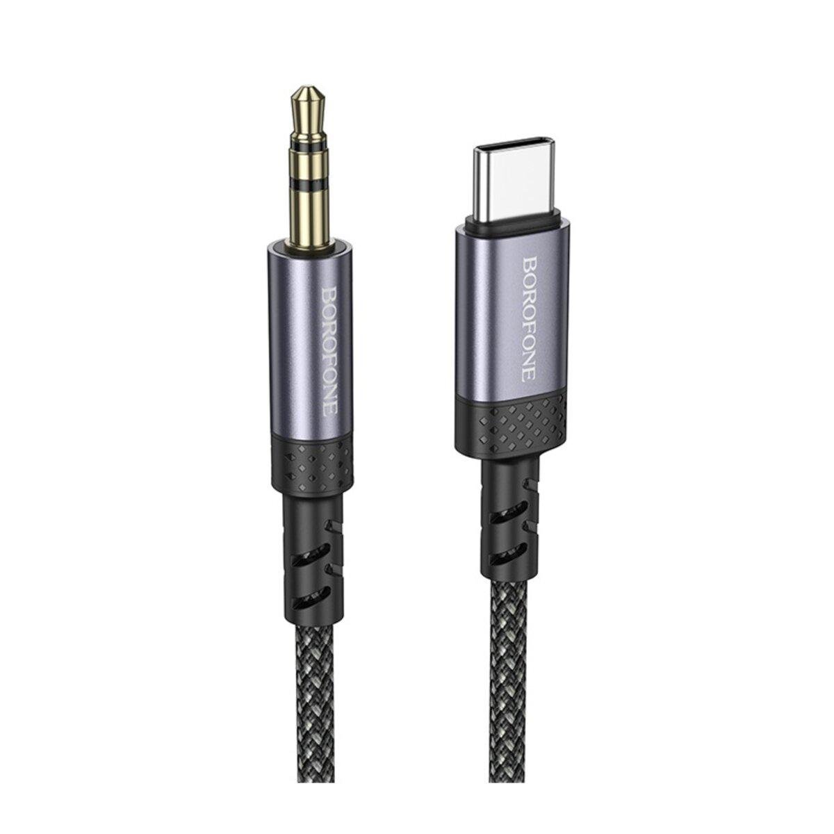 Аудиокабель Borofone BL24 Graceful Digital Type-C 3,5 мм 1 м Metal Grey (6941991118982) Аудиокабель Borofone BL24 Graceful Digital Type-C 3,5 мм 1 м Metal Grey (6941991118982)