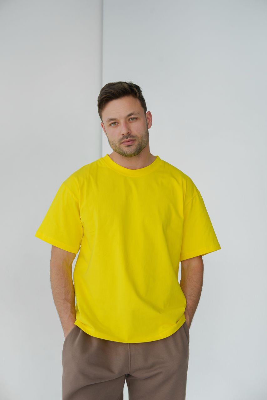 Футболка unisex oversize р. 48-50 Желтый (14-7718 18)
