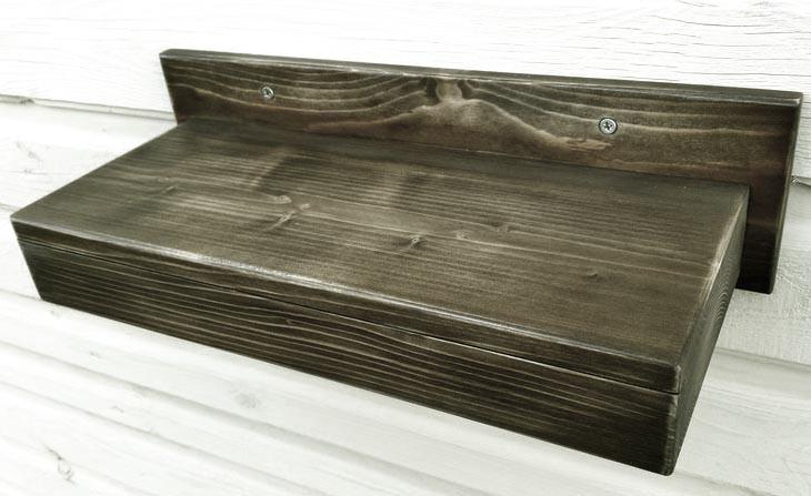 Полка настенная из дерева Батрая Мокко (ПНС/003910)