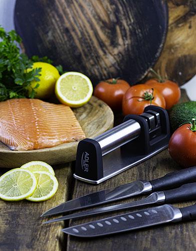 Точилка для ножів Adler AD 4489 для металевих і керамічних ножів Чорний/Сірий (28868908) - фото 7 Точилка для ножів Adler AD 4489 для металевих і керамічних ножів Чорний/Сірий (28868908) - фото 7