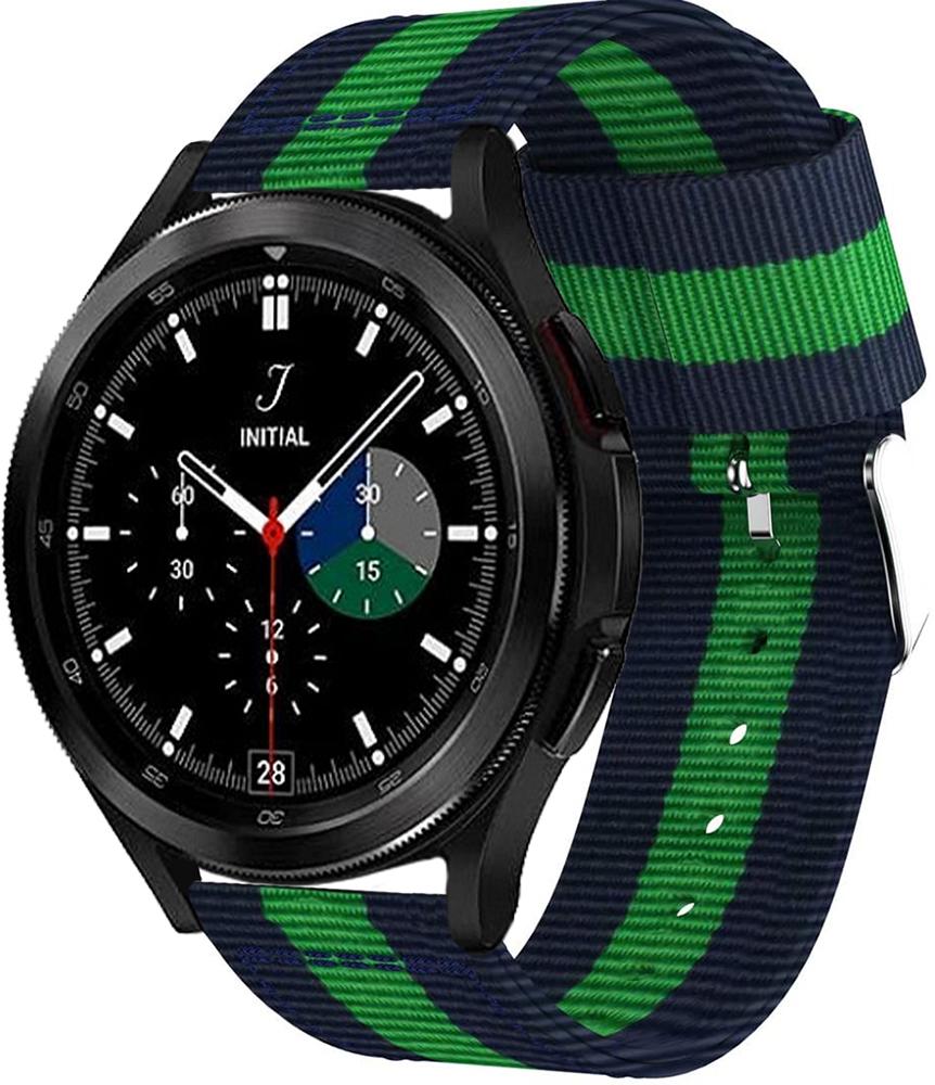 Ремінець тканинний Canvas для Galaxy Watch 4 Classic 46 мм Blue/Green (22948)