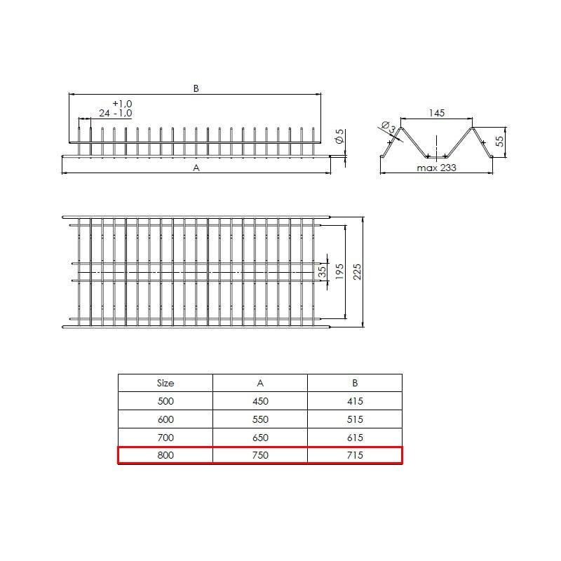 Сушарка для посуду 800 мм без рами Чорний - фото 10 Сушарка для посуду 800 мм без рами Чорний - фото 10