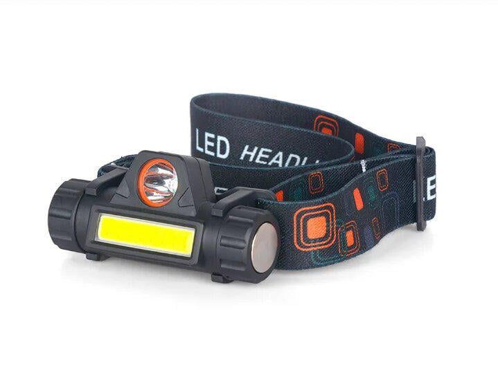 Фонарь аккумуляторный на голову с магнитом (8101)