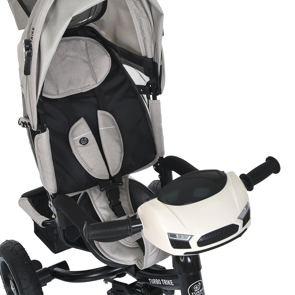 Велосипед триколісний Turbo Trike MT 1006-12 з батьківською ручкою Сірий - фото 8 Велосипед триколісний Turbo Trike MT 1006-12 з батьківською ручкою Сірий - фото 8