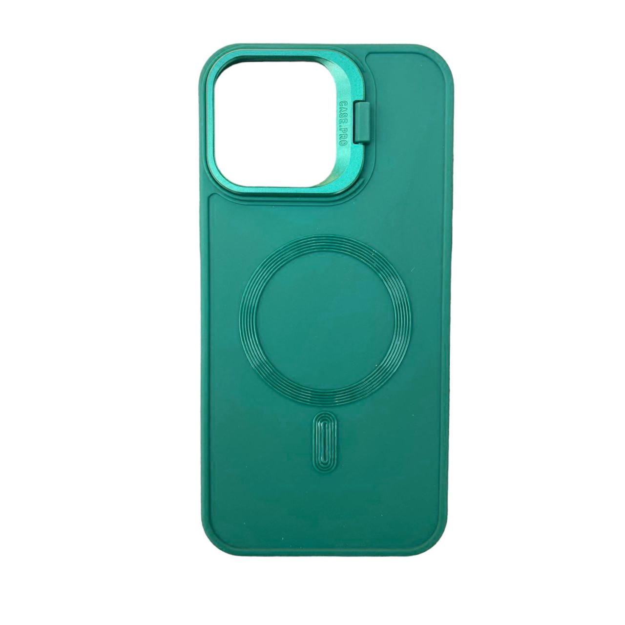 Силиконовый чехол Wave с MagSafe для iPhone 15 Pro Dark Green - фото 1