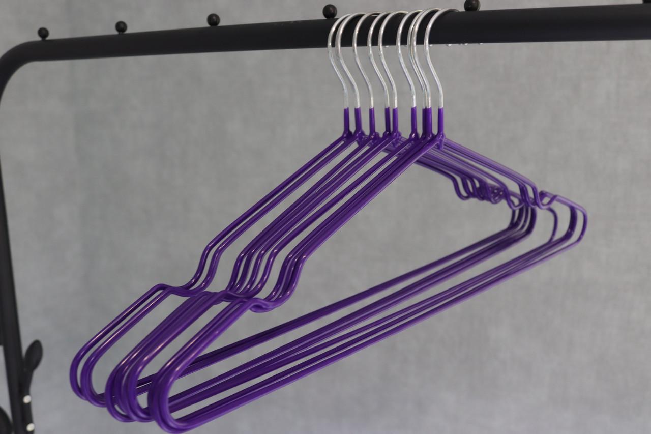 Набір плічок металевих для одягу прогумовані 10 шт. (3748violet) Набір плічок металевих для одягу прогумовані 10 шт. (3748violet)