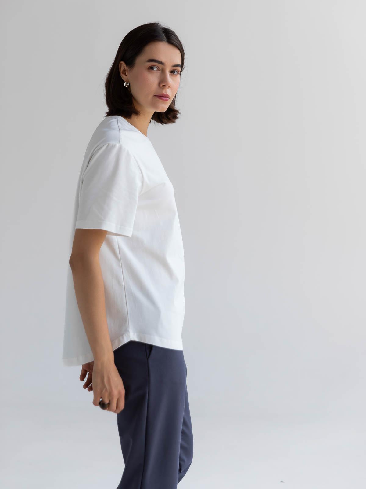 Футболка жіноча вільна FROMUS S Білий (2642-17) - фото 5 Футболка жіноча вільна FROMUS S Білий (2642-17) - фото 5