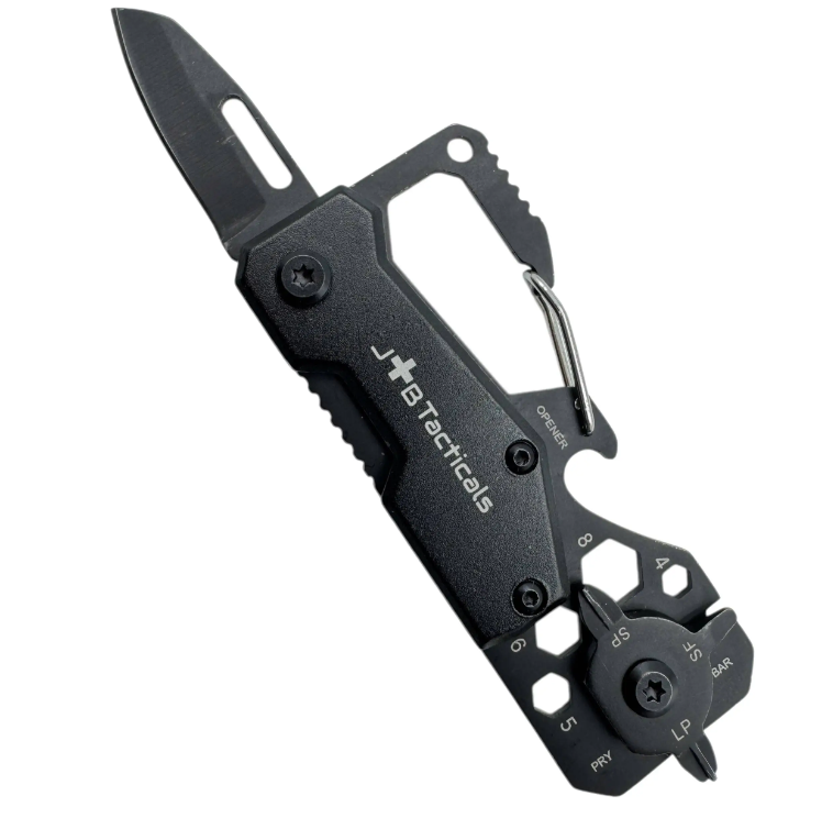 Мультитул JB Tacticals 13в1 карабин с ножом Черный (2491492908)