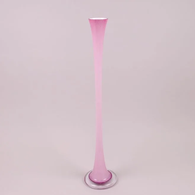 Ваза стеклянная Flora Pypa 80 см Розовый (8276)