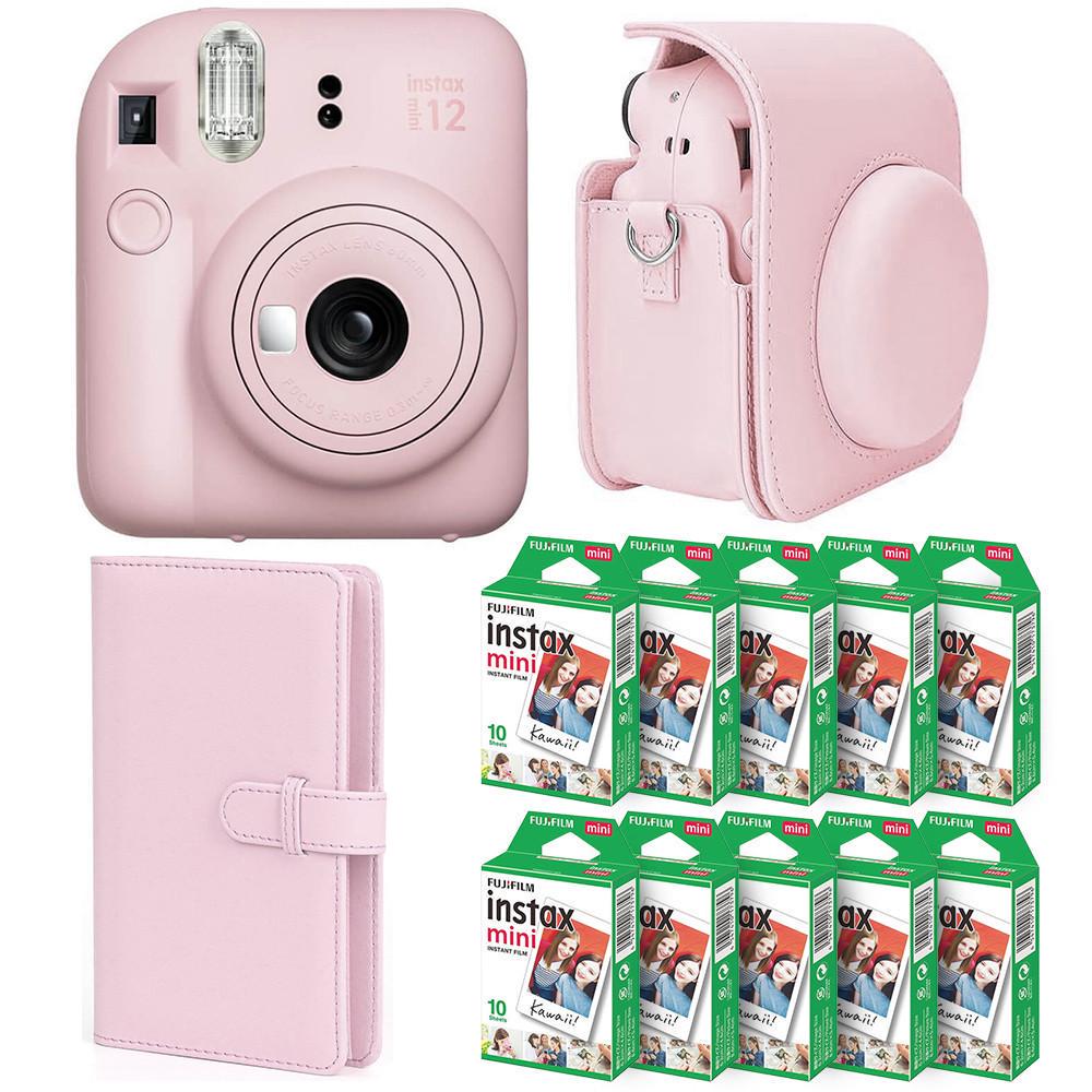 Подарочный набор Fujifilm Instax Mini 12 фотобумага 100 шт./чехол/фотоальбом 108 фото Розовый
