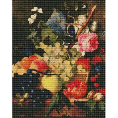 Алмазная мозаика Ideyka Корзина с фруктами 40х50 см (AMO7248)