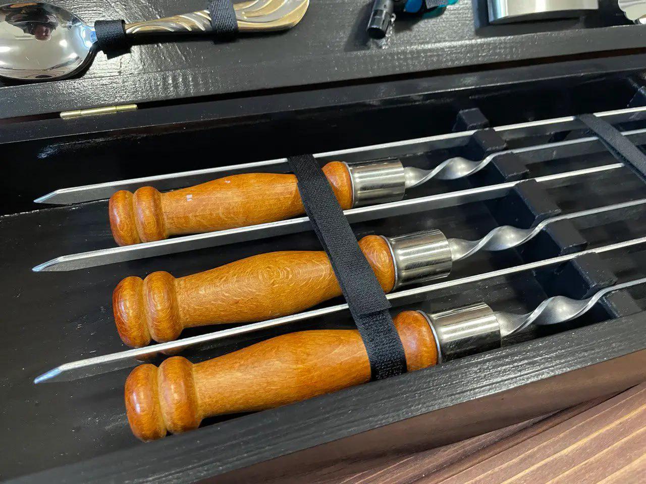 Набор шампуров Фокс 1 в кейсе (10640750) - фото 2 Набор шампуров Фокс 1 в кейсе (10640750) - фото 2