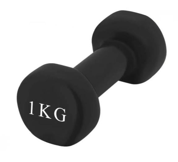 Гантель виниловая PowerPlay PP-4121 1 кг 1 шт. Черный (PP_4121_1kg)