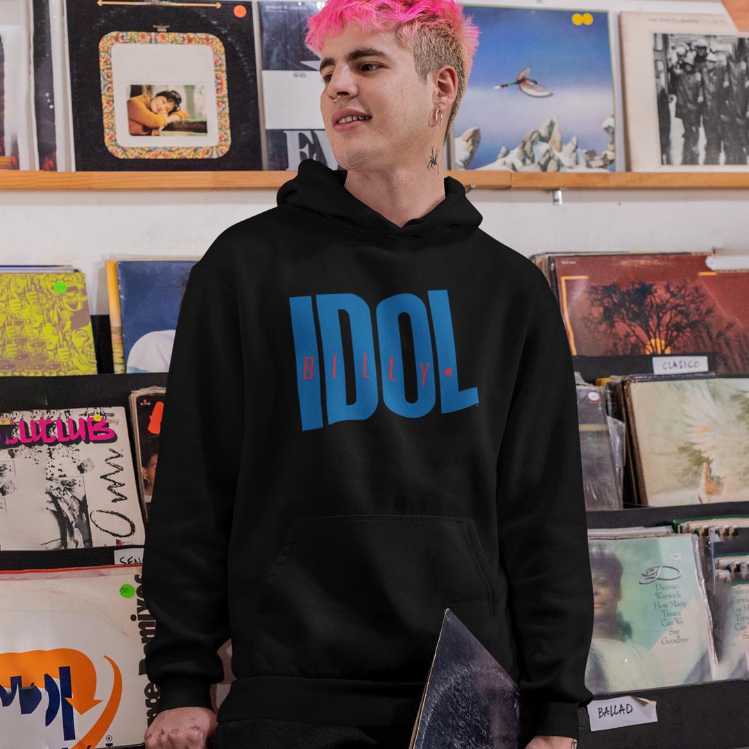 Худи флисовый унисекс Billy Idol Rebel Yell 1983 2XL Черный
