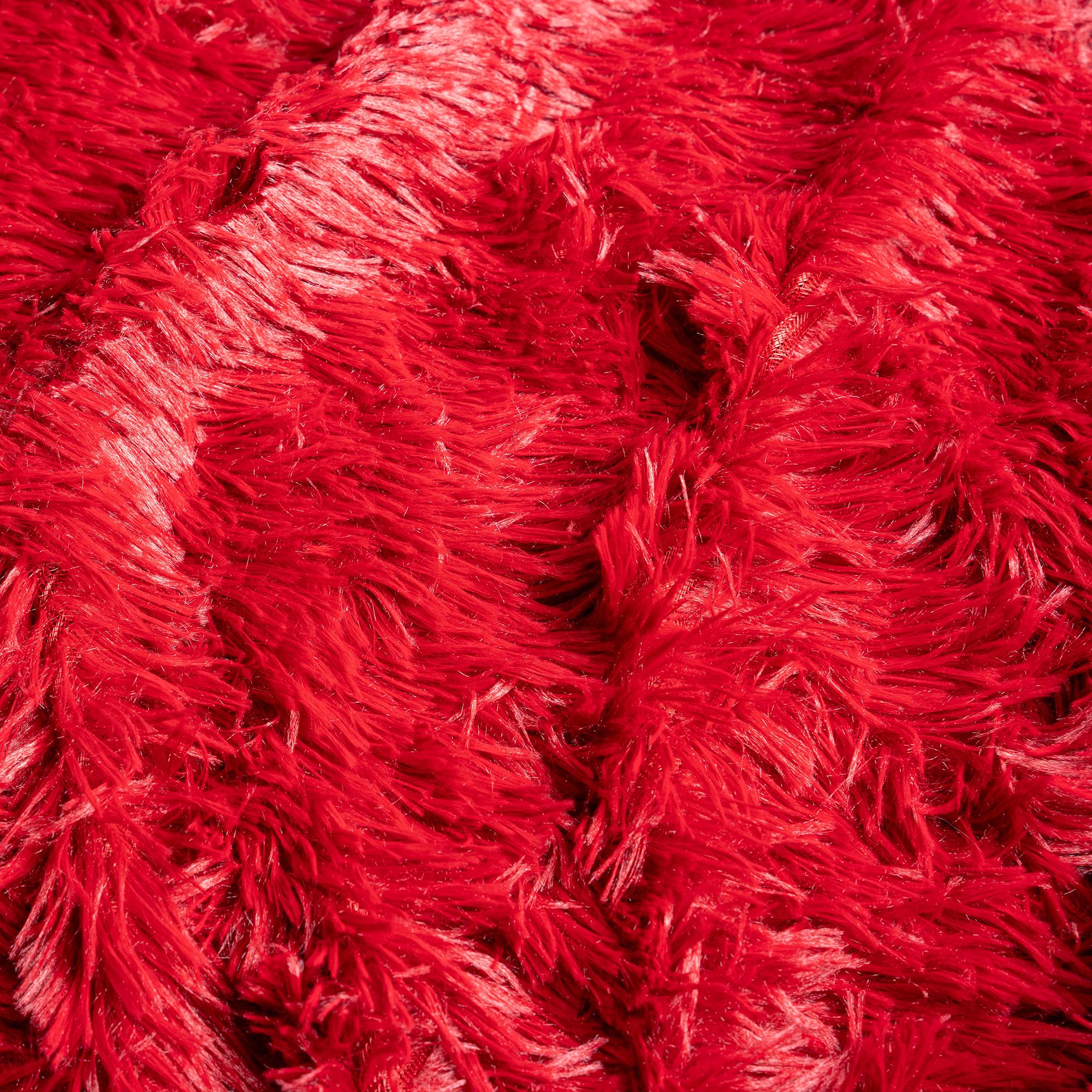 Плед травка яркая евро Темно-красный (8529)