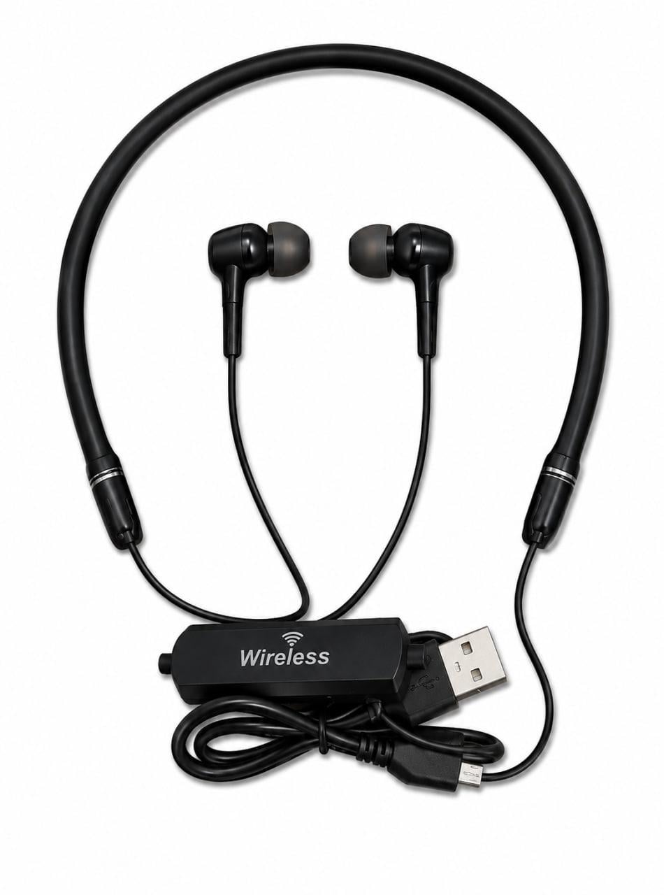 Наушники вакуумные AZ-33B Bluetooth Black (4830326)