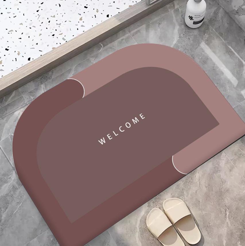 Коврик придверный полуовальный 11851 60х40 см Розовый (4570596)