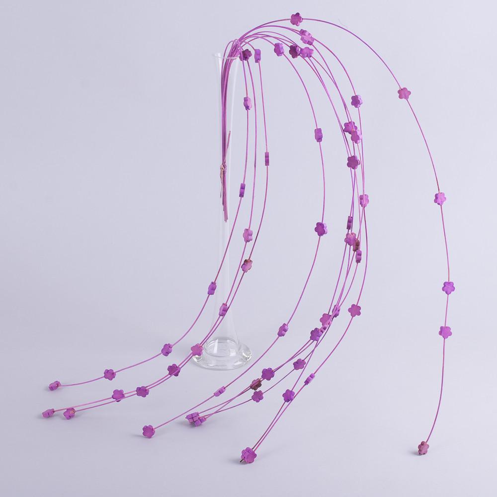 Ветка из ротанга с ромашками (фиолетовая)