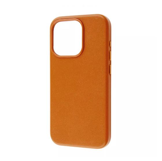 Чехол-накладка для телефона WAVE Premium Leather Edition Case with Magnetic Ring - iPhone 15 Pro orange (512280024)
