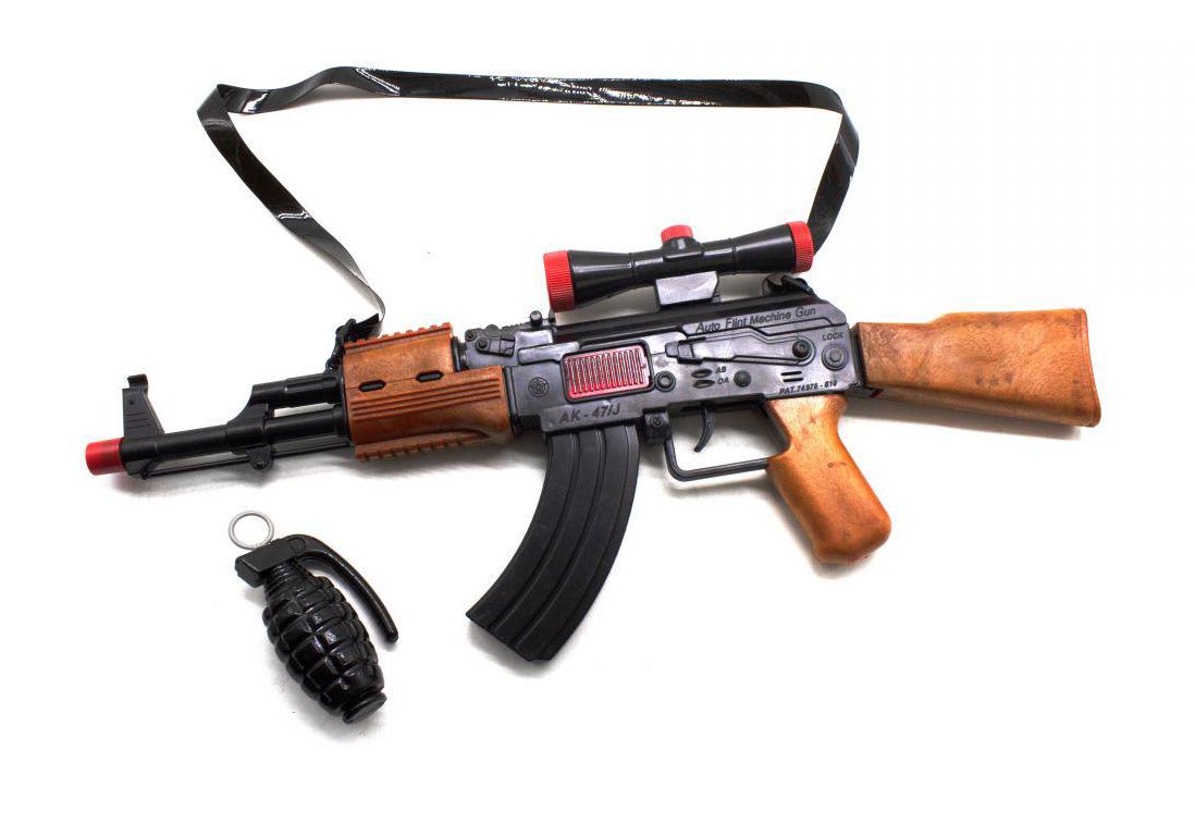 Автомат-трещетка AK-47 с гранатой (107975)