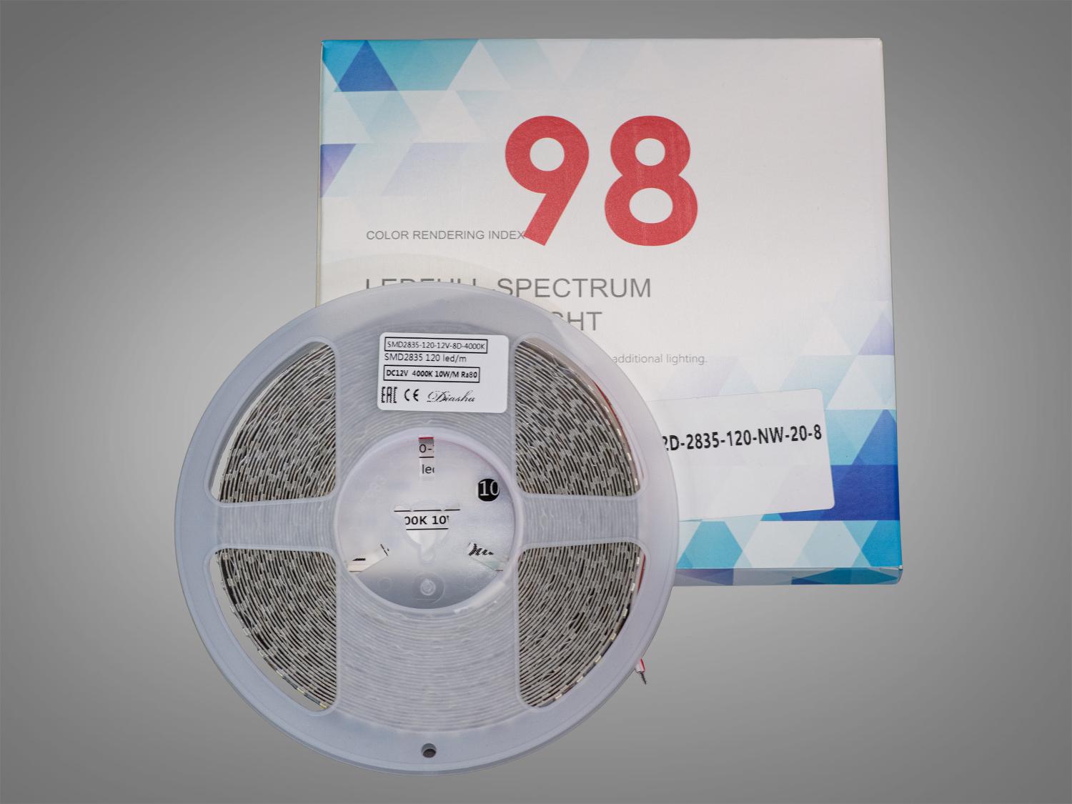 Светодиодная лента 12 В 120 диодов на метр 8 мм. Нейтральный Белый (P12D-2835-120-NW-20-8) - фото 2 Светодиодная лента 12 В 120 диодов на метр 8 мм. Нейтральный Белый (P12D-2835-120-NW-20-8) - фото 2