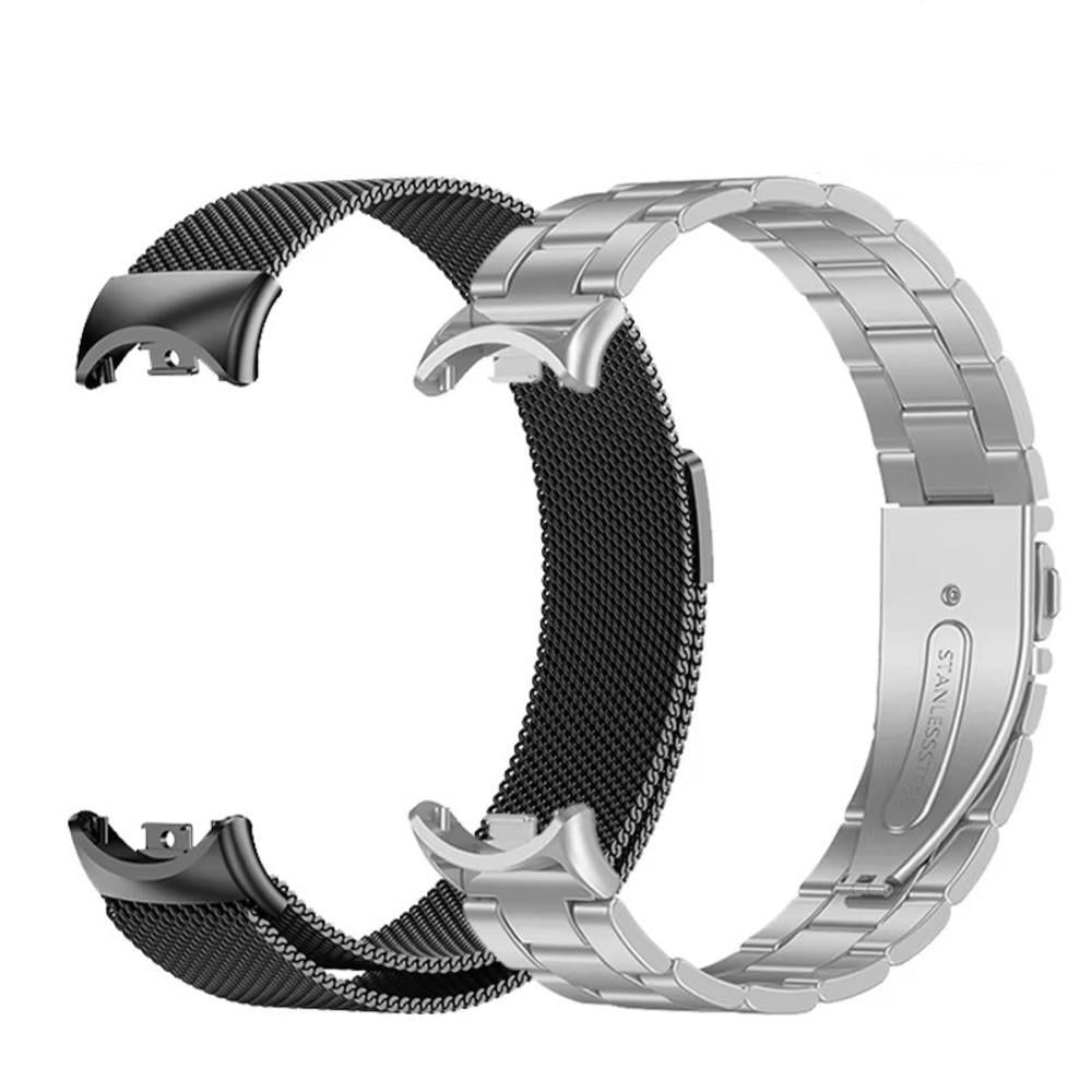 Комплект ремешков для фитнес-браслета Xiaomi Mi Band 8/9 Bead design Milanese design Silver-Black (2538319753) Комплект ремешков для фитнес-браслета Xiaomi Mi Band 8/9 Bead design Milanese design Silver-Black (2538319753)