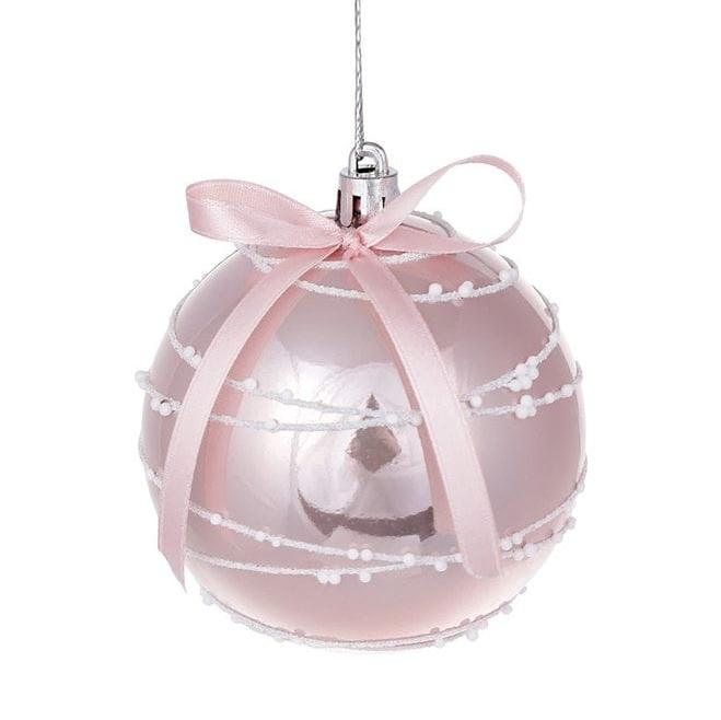 Шар новогодний пластиковый Flora D 8 см (12365)