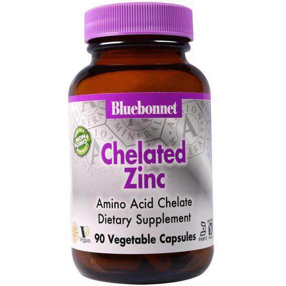 Микроэлемент Цинк Bluebonnet Nutrition Albion Chelated Zinc 90 Caps - фото 1