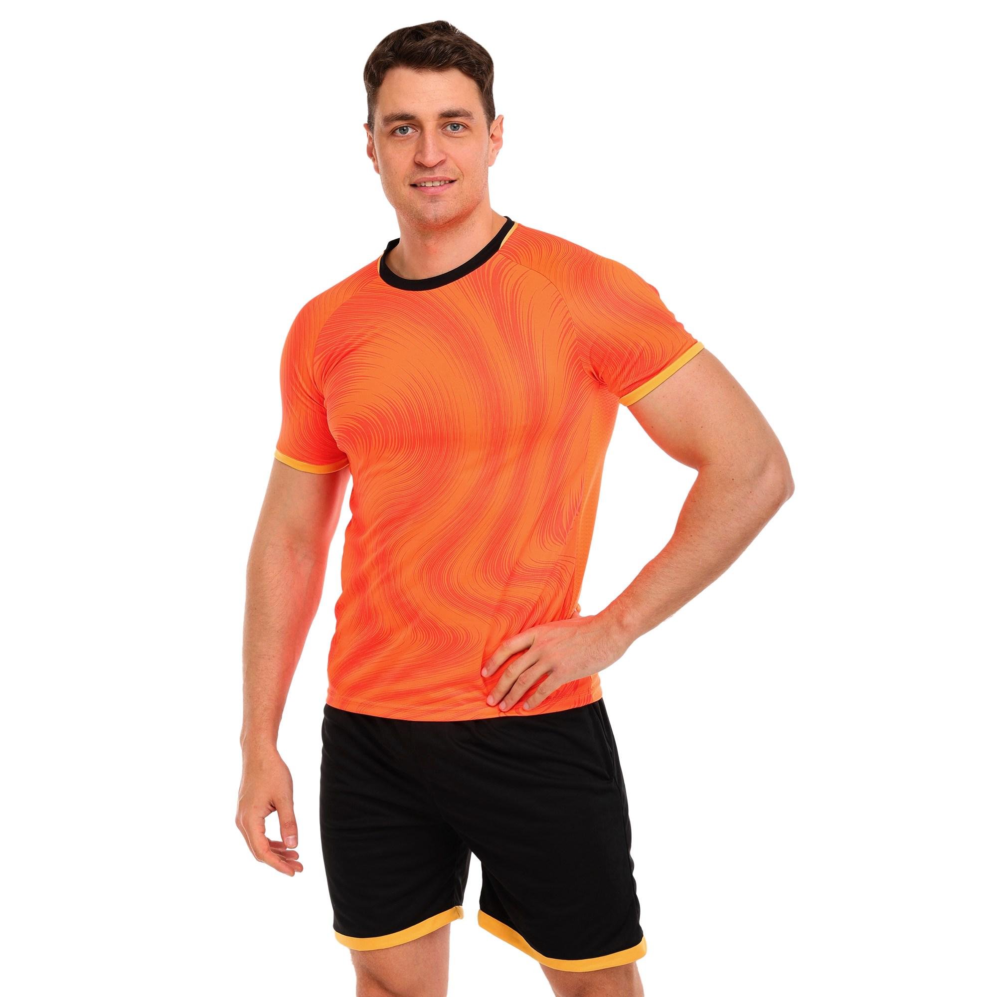 Форма футбольная комплект футболка и шорты Lingo D8866 2XL Оранжево-черный (D8866_Оранжевый-черный_2XL)